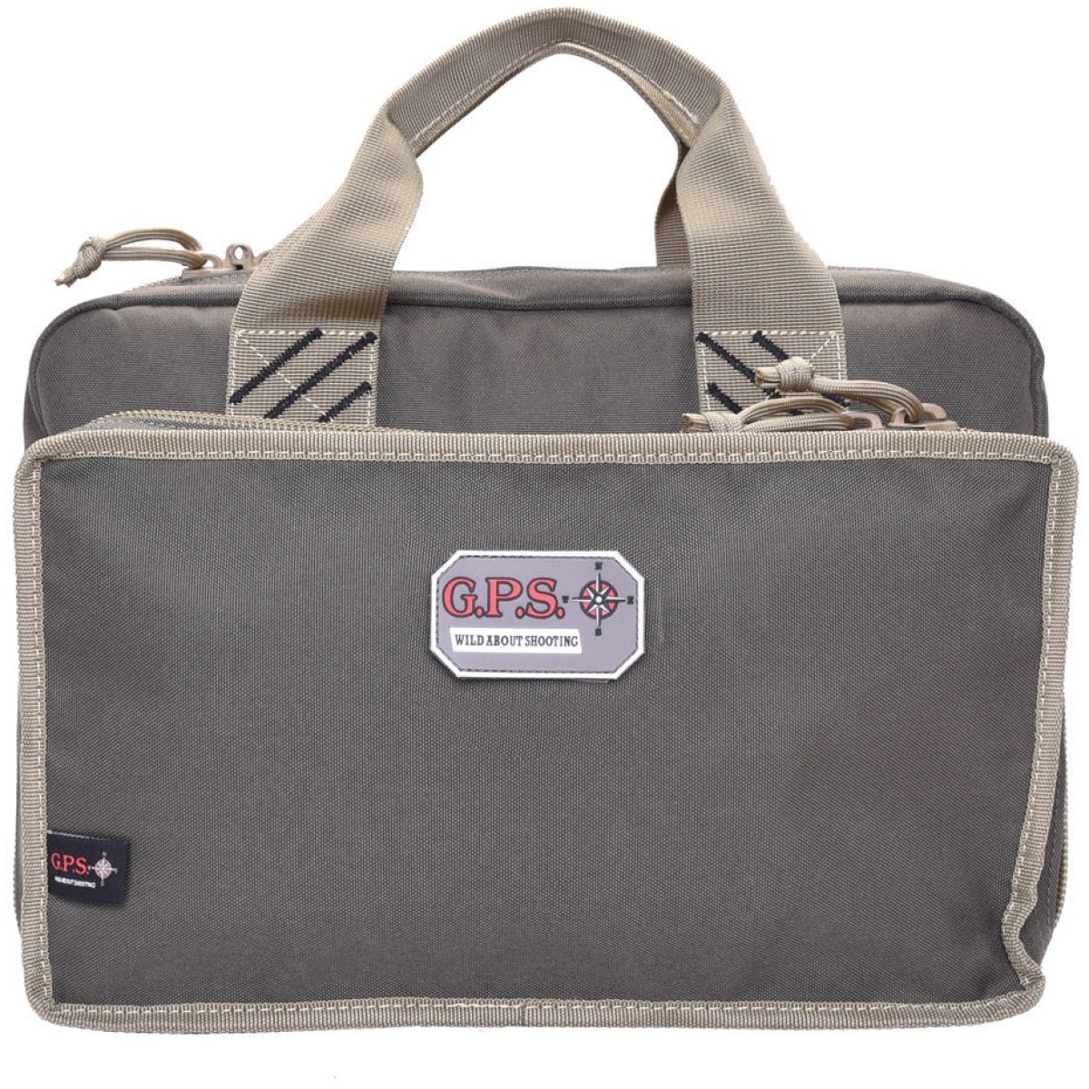 Gogps1310pct. Jpg - g-outdoors quad pistol range bag with mag storage and dump cups fde - gogps1310pct