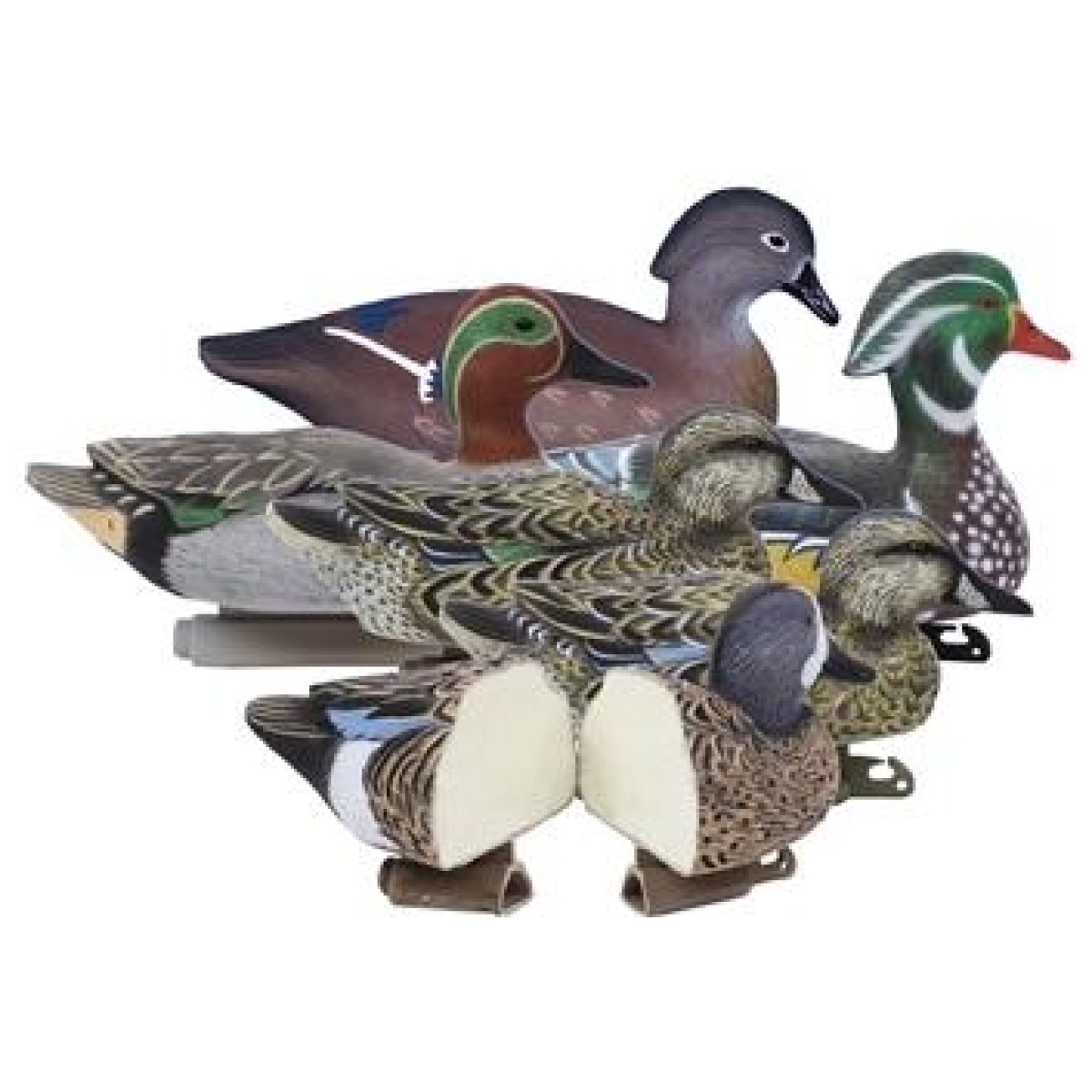 Hg19993. Jpg - higdon outdoors puddle pack - 2/ct green wing teal 2/ct blue wing teal 2/ct wood ducks - hg19993