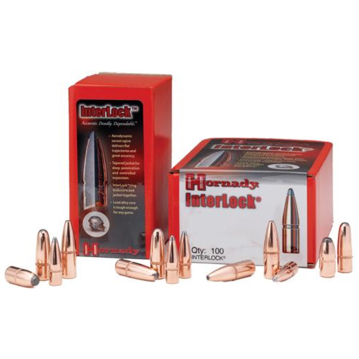 Ho2640. Jpg - hornady interlock rifle bullets 6. 5mm. 264" 160 gr rn - 100/box - ho2640