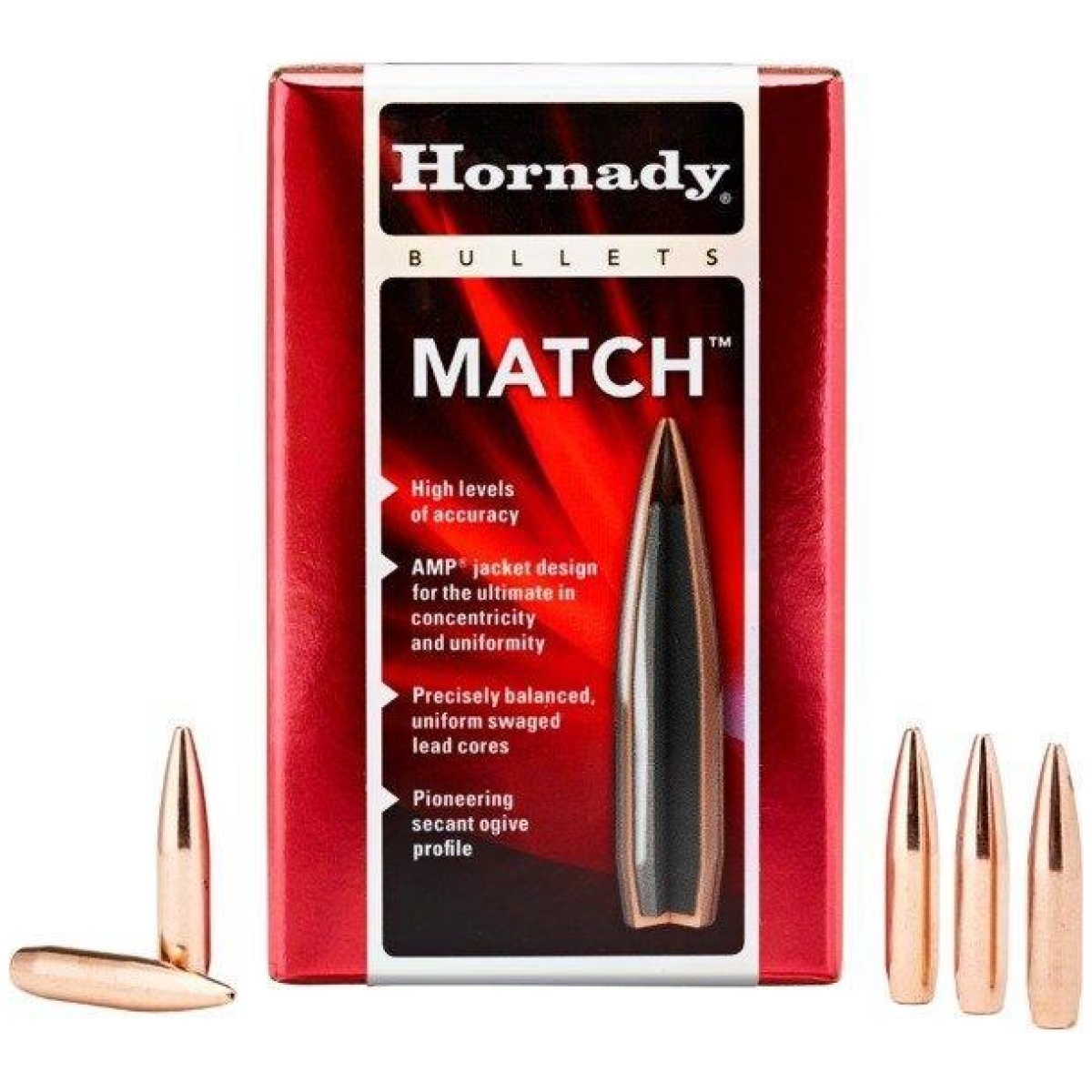 Ho305016. Jpg - hornady match bullets. 30 cal. 308" 168 gr bthp 250/ct - ho305016