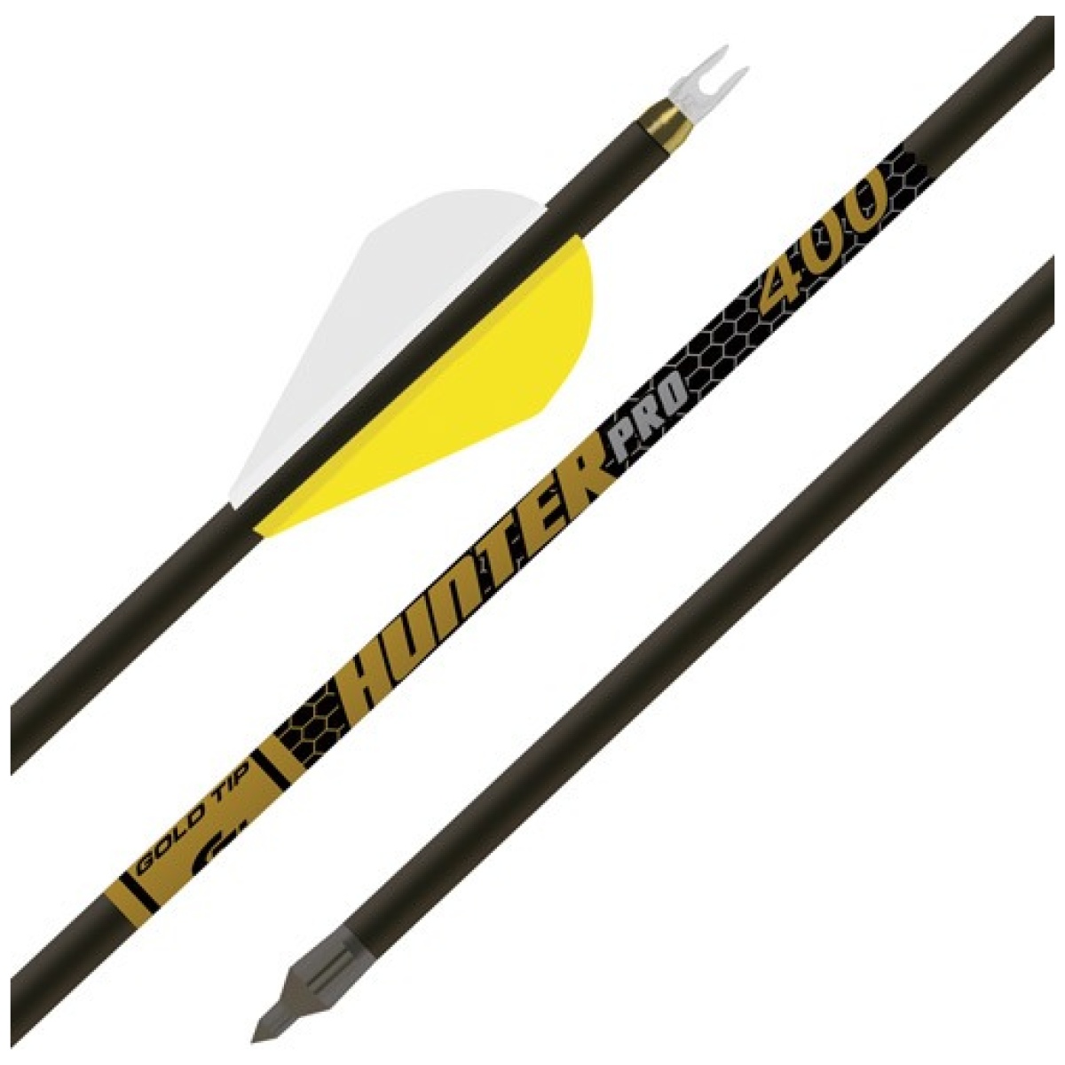 Hpro340a26_2. Jpg - gold tip arrow hunter pro 340 - 2" raptor vanes 1/2doz - hpro340a26 2