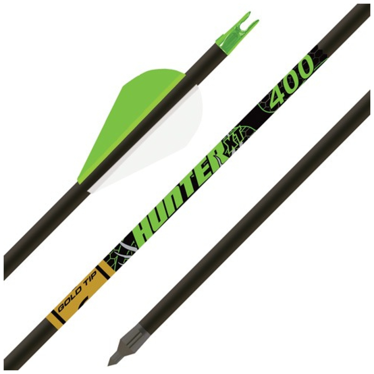 Hxt340a26_2. Jpg - gold tip arrow hunter xt 340 - 2" raptor vanes 1/2doz - hxt340a26 2