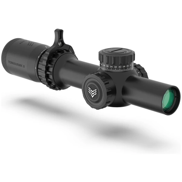 Swampfox Tomahawk II Rifle Scope 1-6x24 30mm SFP BDC Green Illum. Black