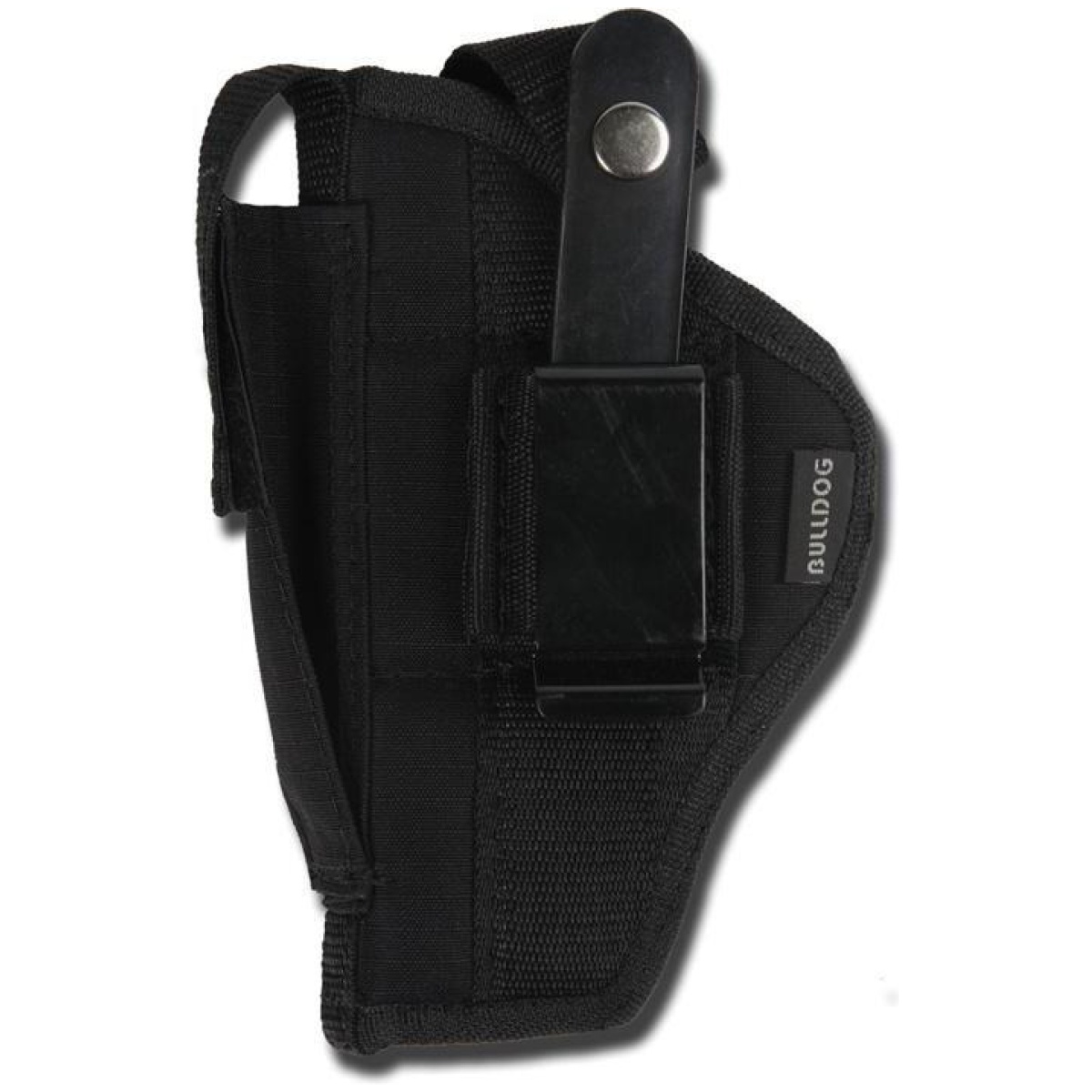 Jzfsn-1_13. Jpg - bulldog extreme handgun holster with belt loop and clip for standard autos with 2-4" barrels black ambi - jzfsn 1 13