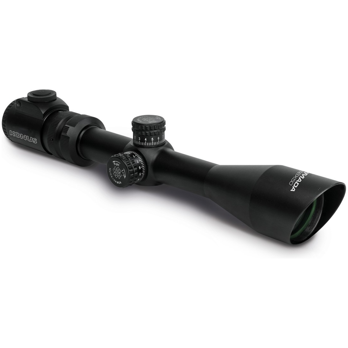 Kl7165. Jpg - konus armada rifle scope 4x-16x50mm 30mm sfp german #4 dual illum - black - kl7165