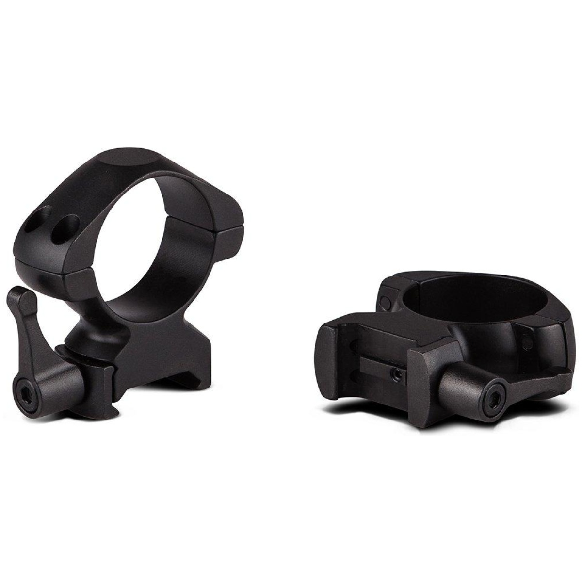 Kl7406. Jpg - konus 2-piece steel riflescope rings with quick release lever 1" high - matte black - kl7406