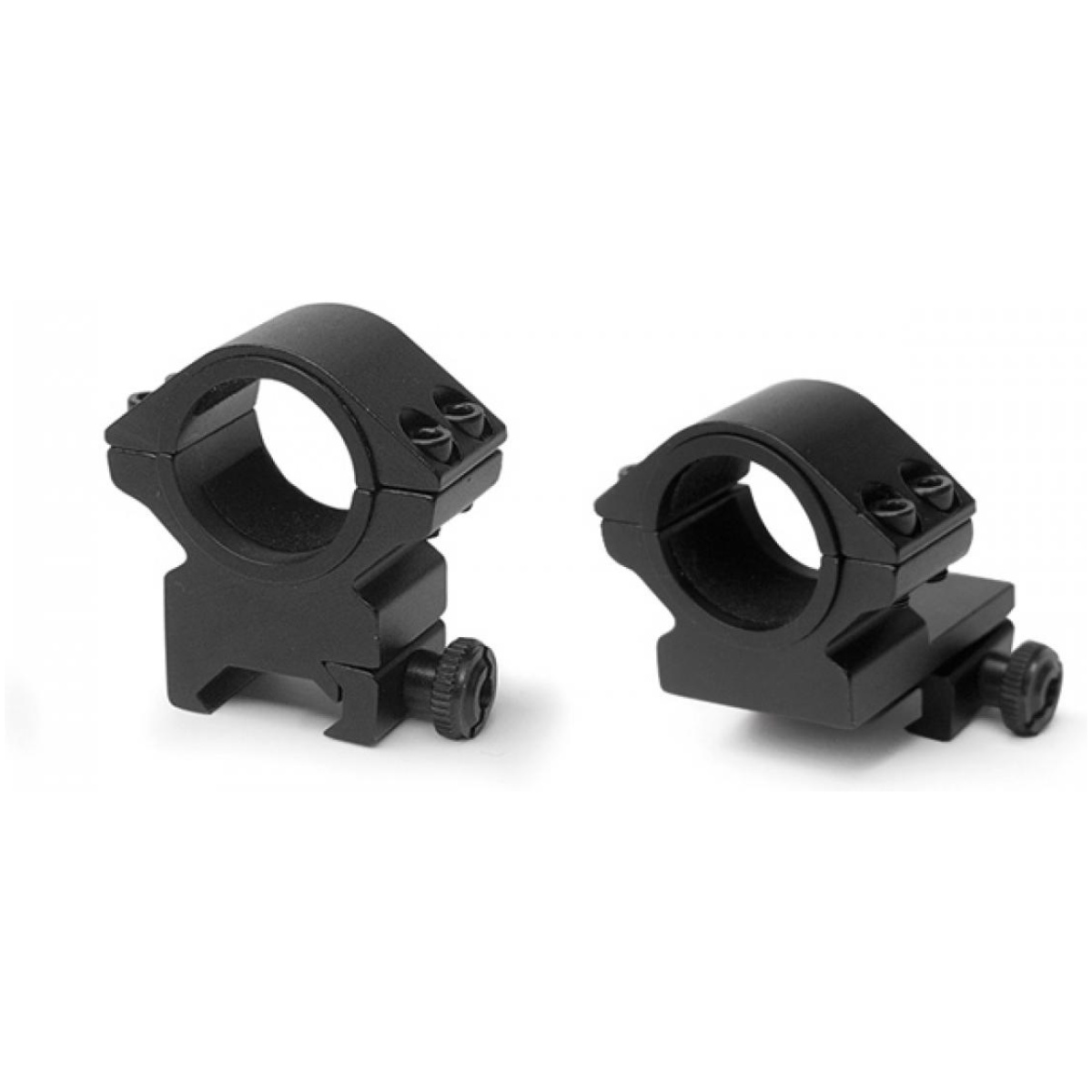 Kl7411. Jpg - konus 2-piece steel riflescope rings with quick release lever 30mm low - matte black - kl7411