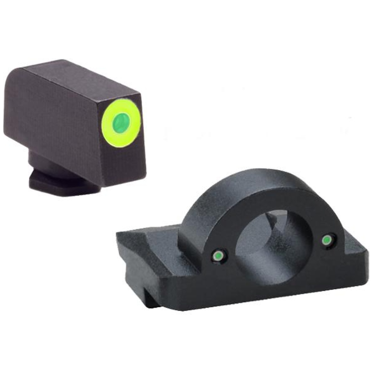 Kqgl325. Jpg - ameriglo ghost ring night sight set for glock models 17. 19. 26 - green outline - kqgl325