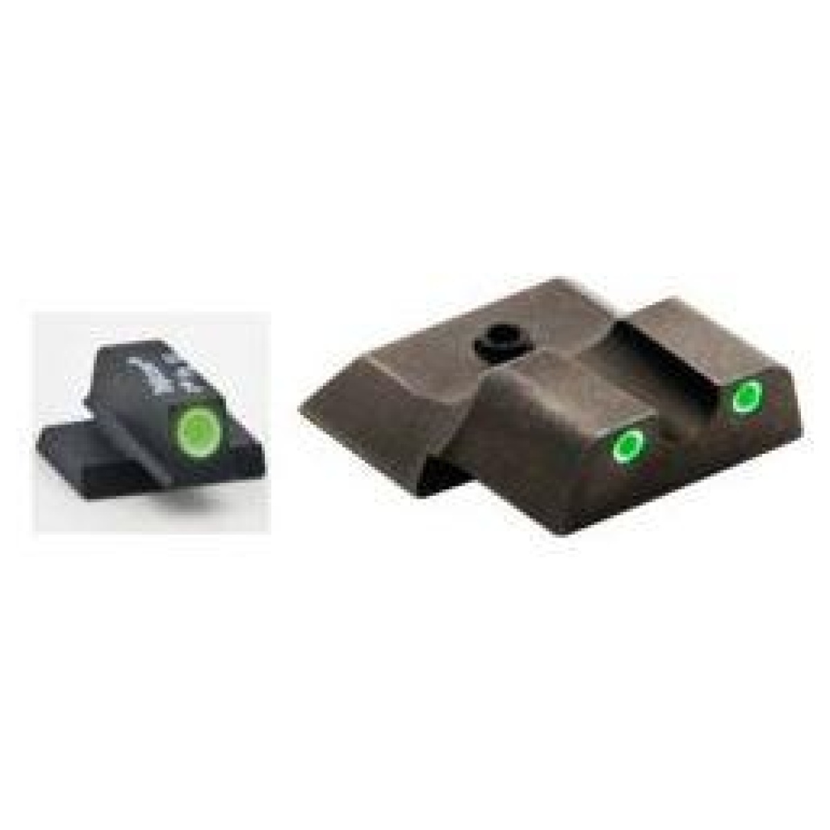 Kqsw141. Jpg - green tritium outline white/green single dot for s&w m&p shield - kqsw141