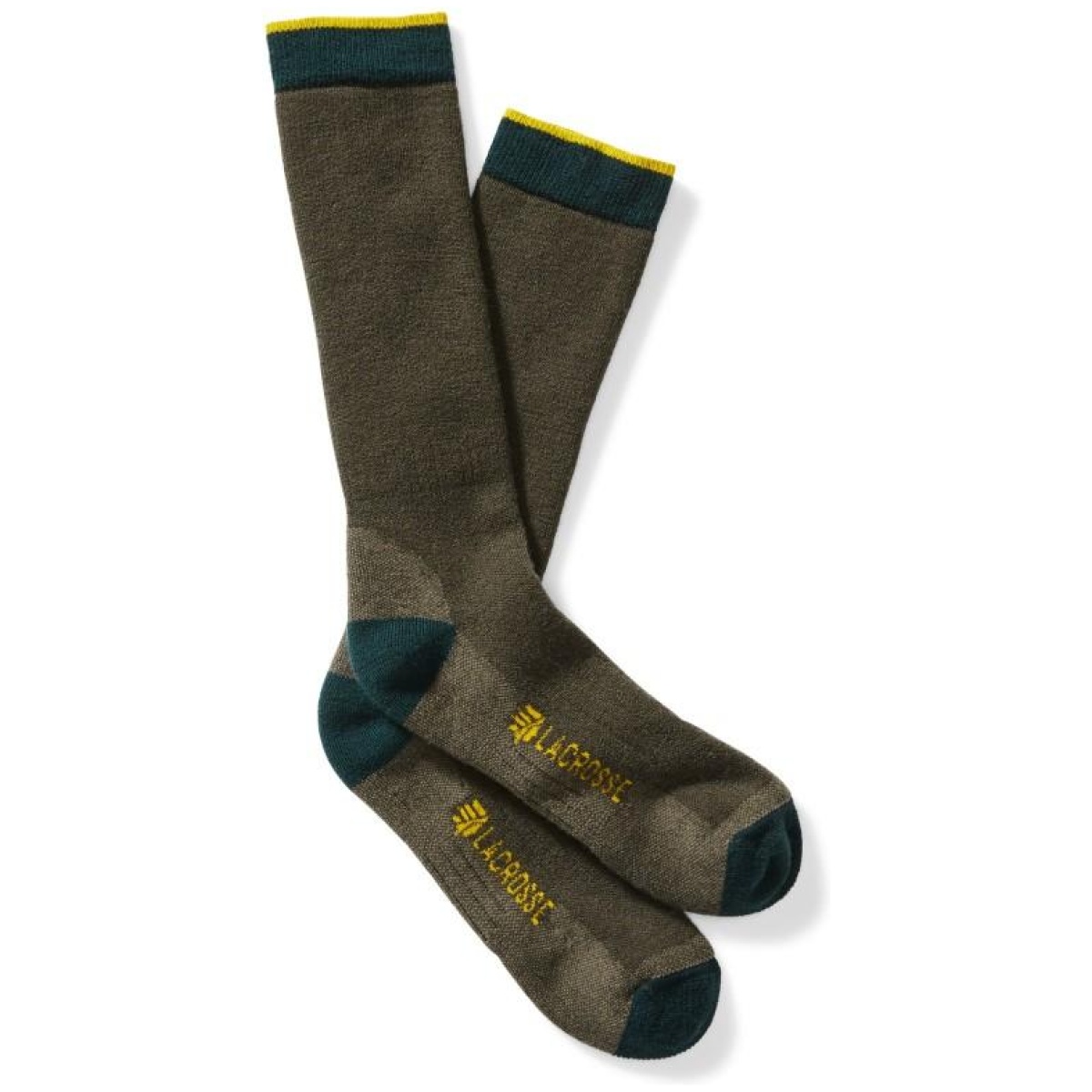 Lr913322. Jpg - lacrosse men's merino midweight sock crew od green l - lr913322