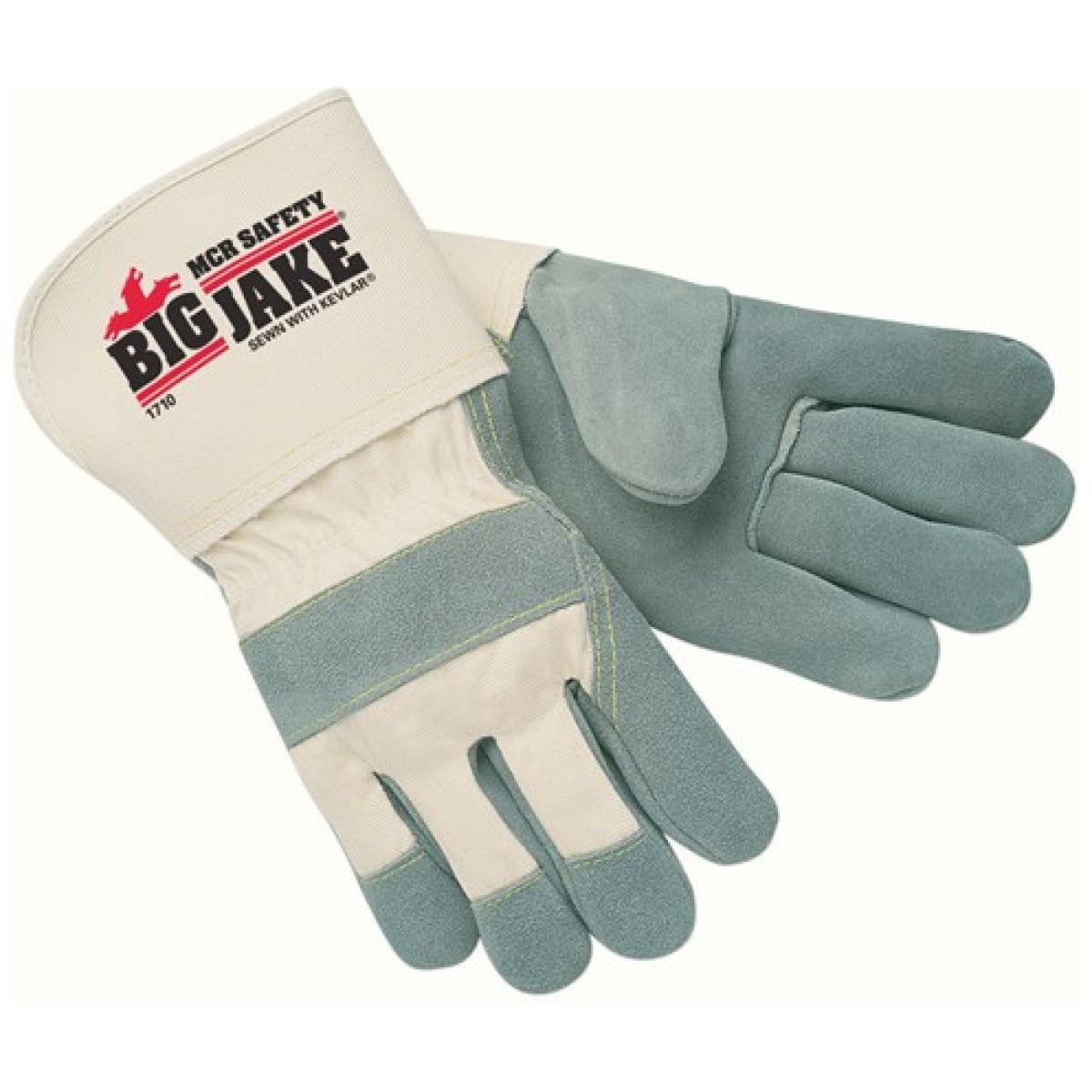 Mcr-1710xl. Jpg - big jake leather palm, gauntlet w/kevlar - mcr 1710xl