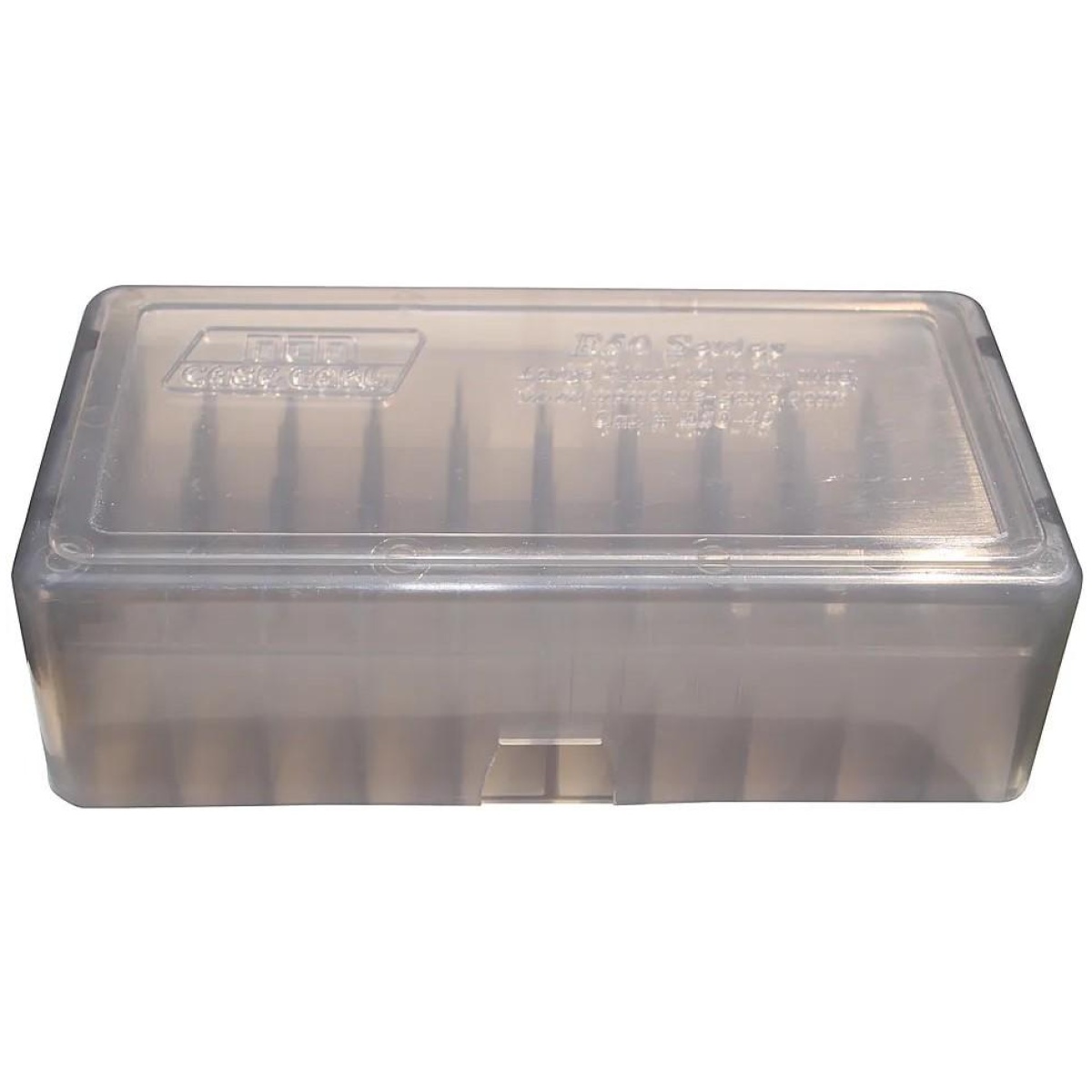 Mte5045-1. Jpg - mtm. 44/. 45 mag 50-round slip top handgun ammo box clear smoke - mte5045 1