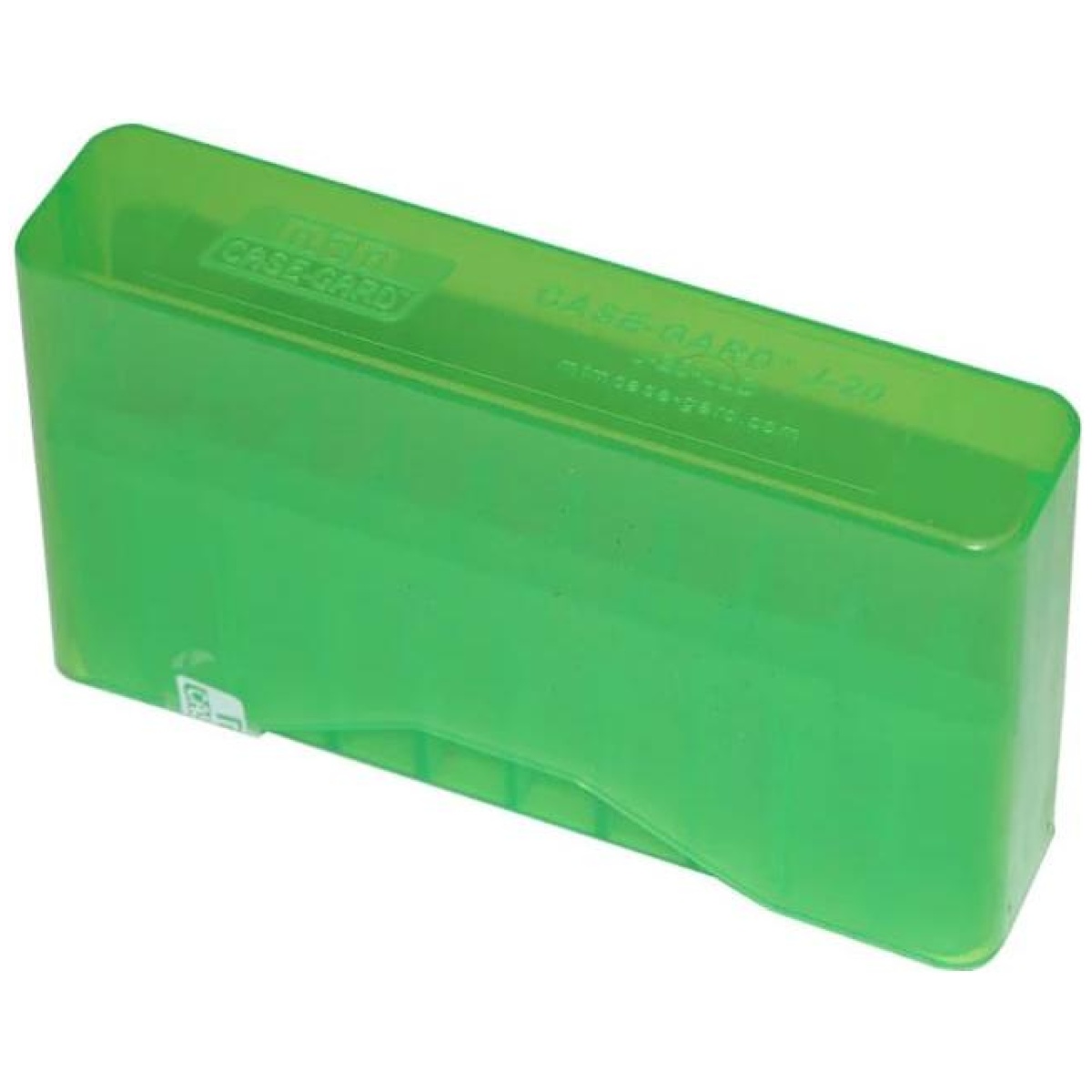 Mtj20m_1. Jpg - mtm j-20 slip top ammo box for 22-250/243 win/7. 62x39 20 rounds clear green - mtj20m 1