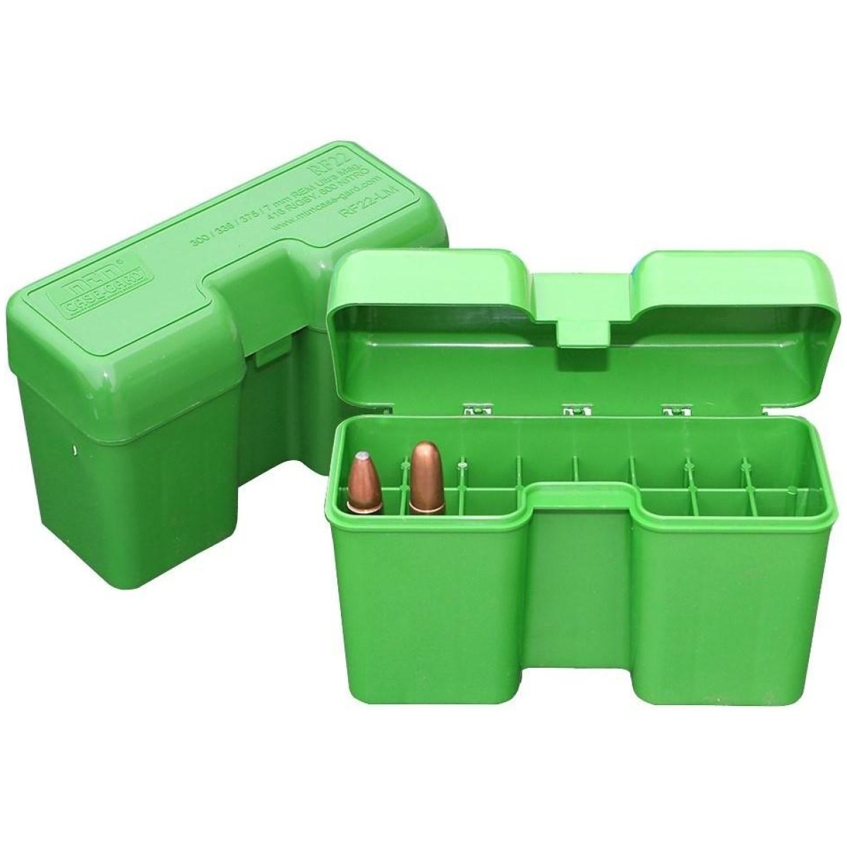 Mtrf22lm10_1. Jpg - mtm case-guard rf-22 series flip top rifle ammo box green - mtrf22lm10 1