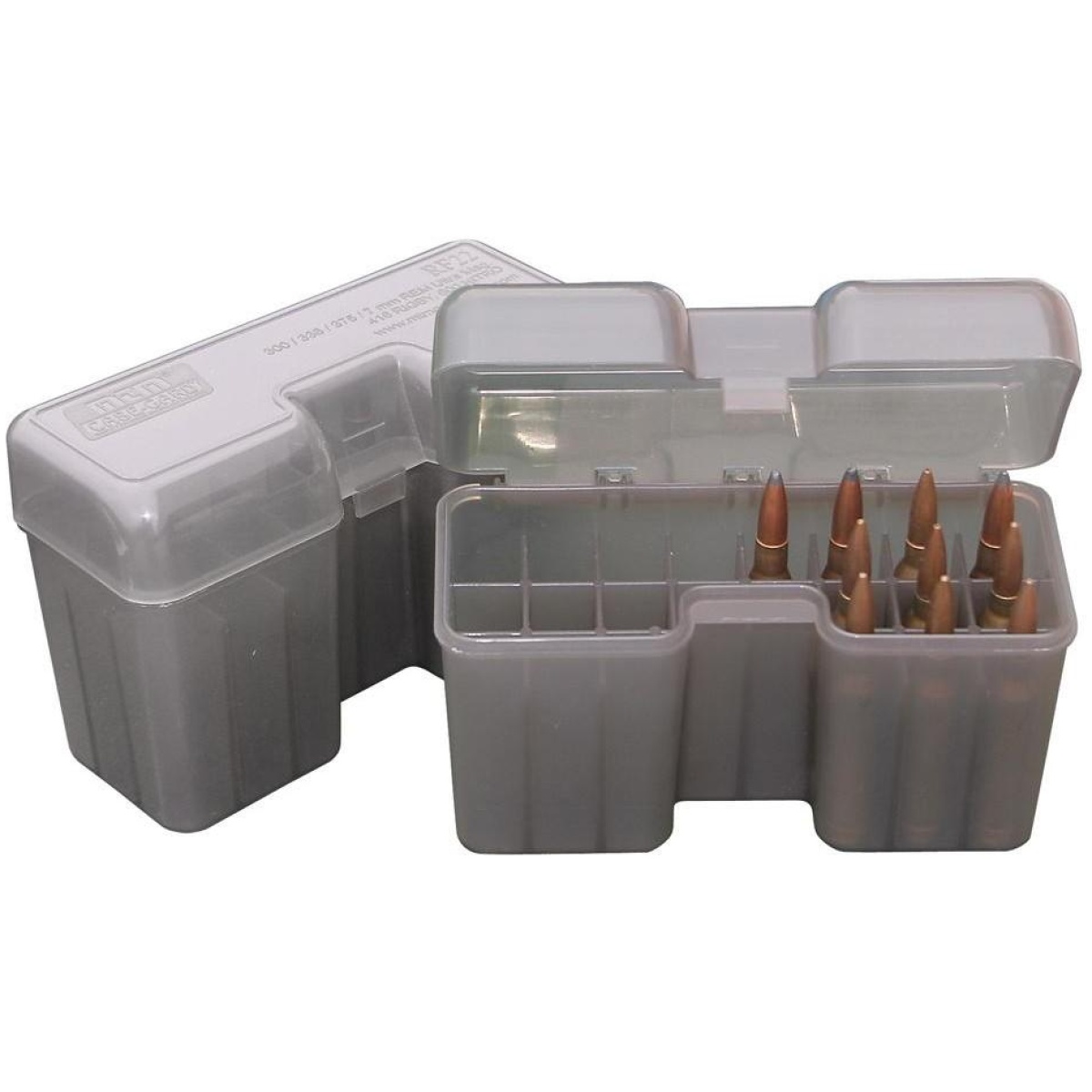 Mtrf22lm41_1. Jpg - mtm case-guard rf-22 series flip top rifle ammo box clear smoke - mtrf22lm41 1