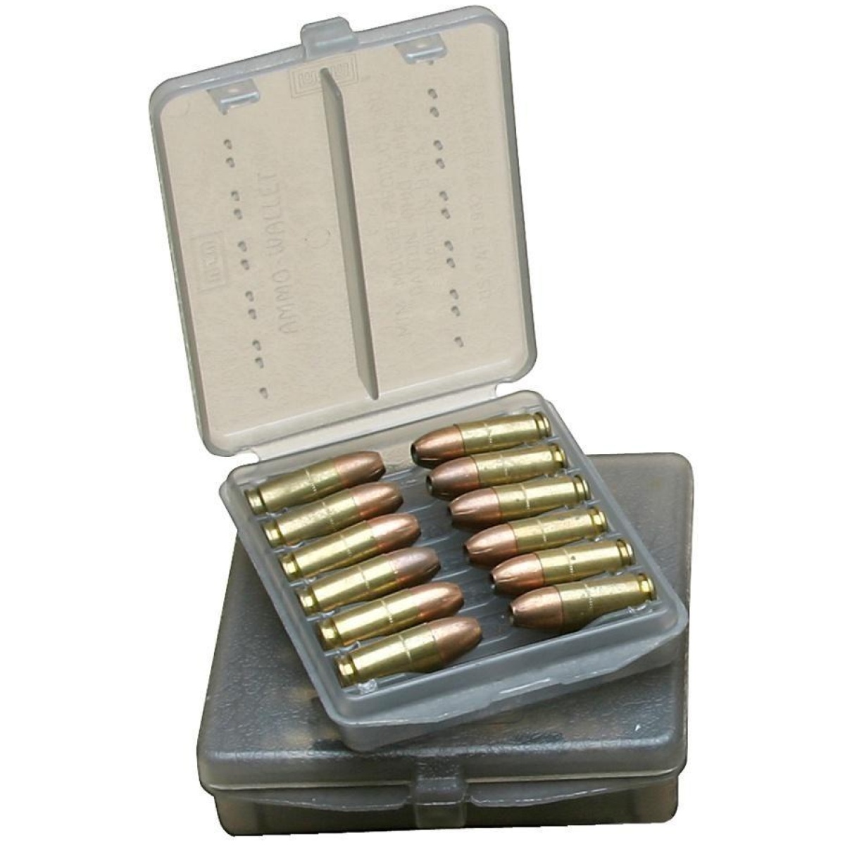 Mtw12b38_1. Jpg - mtm 12 rounds case-gard ammo wallet clear smoke - mtw12b38 1