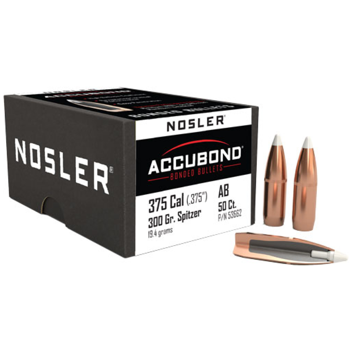 N53662_1. Jpg - nosler bullets 375 cal. 375 - 300gr accubond 50ct - n53662 1