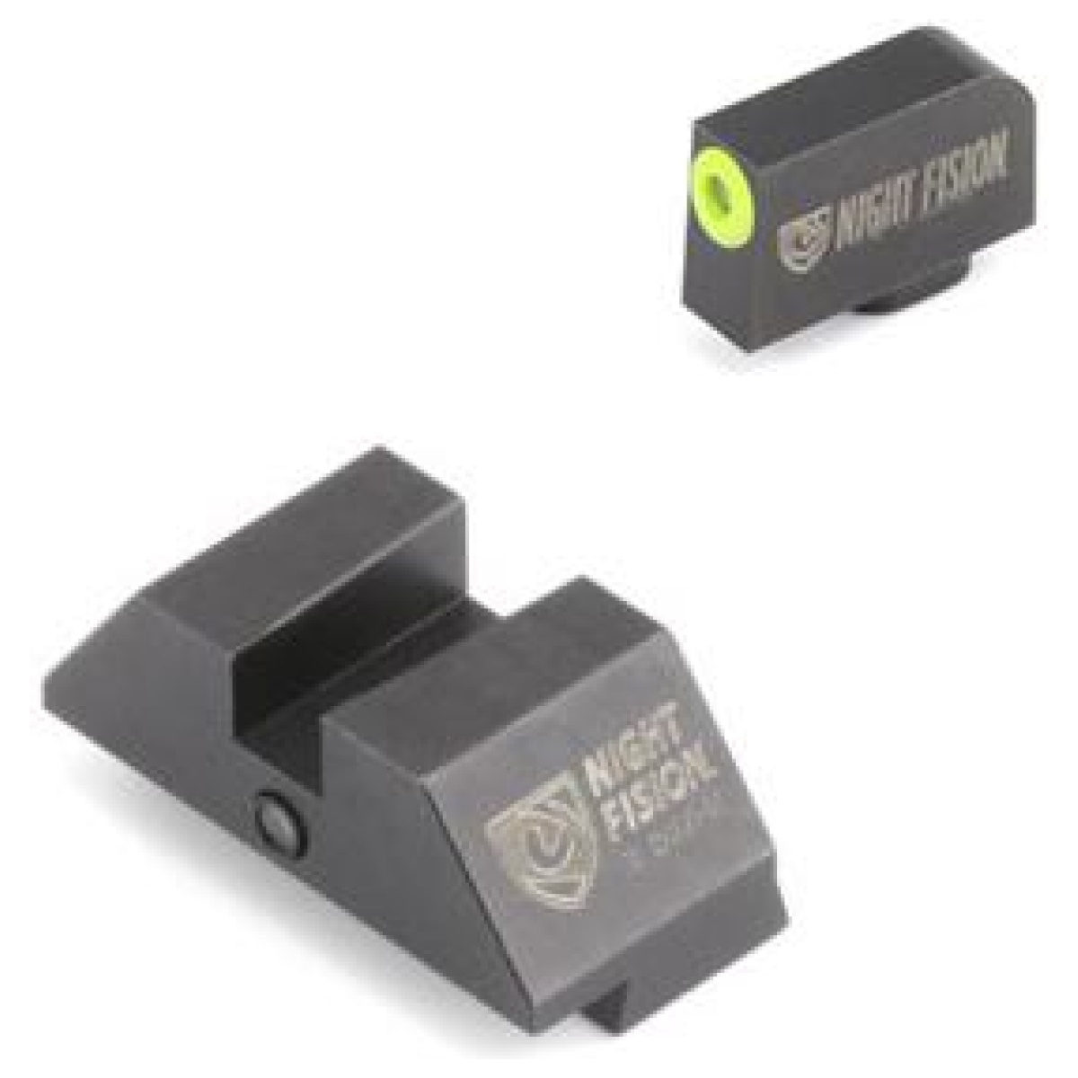 Nnglk001015ygzg. Jpg - night fision perfect dot official student of the gun accur8 night sights w/yellow frnt+blk sq for glock 17-39 - nnglk001015ygzg