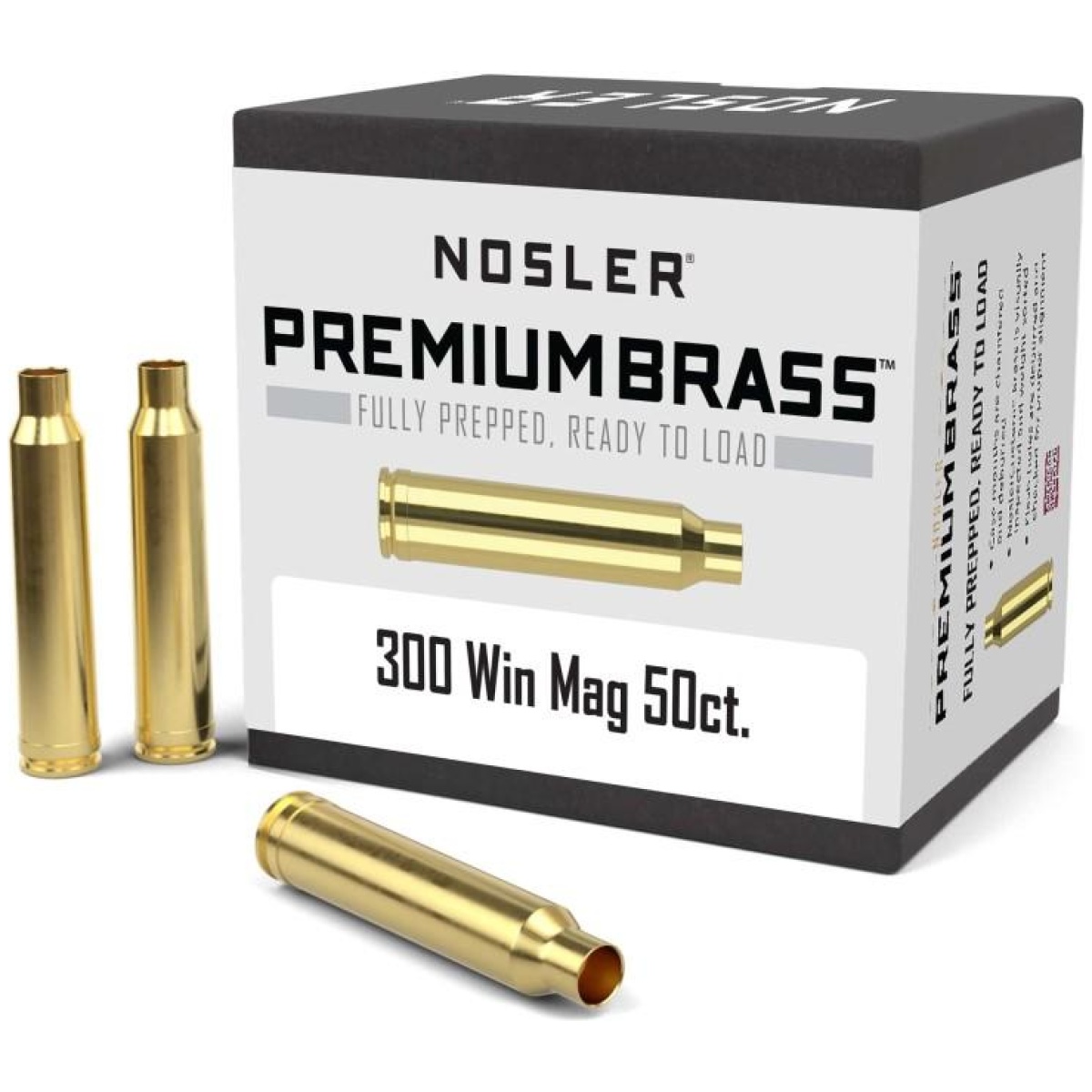 No10227-1. Jpg - nosler unprimed brass rifle cartridge cases 50/ct. 300 win mag - no10227 1