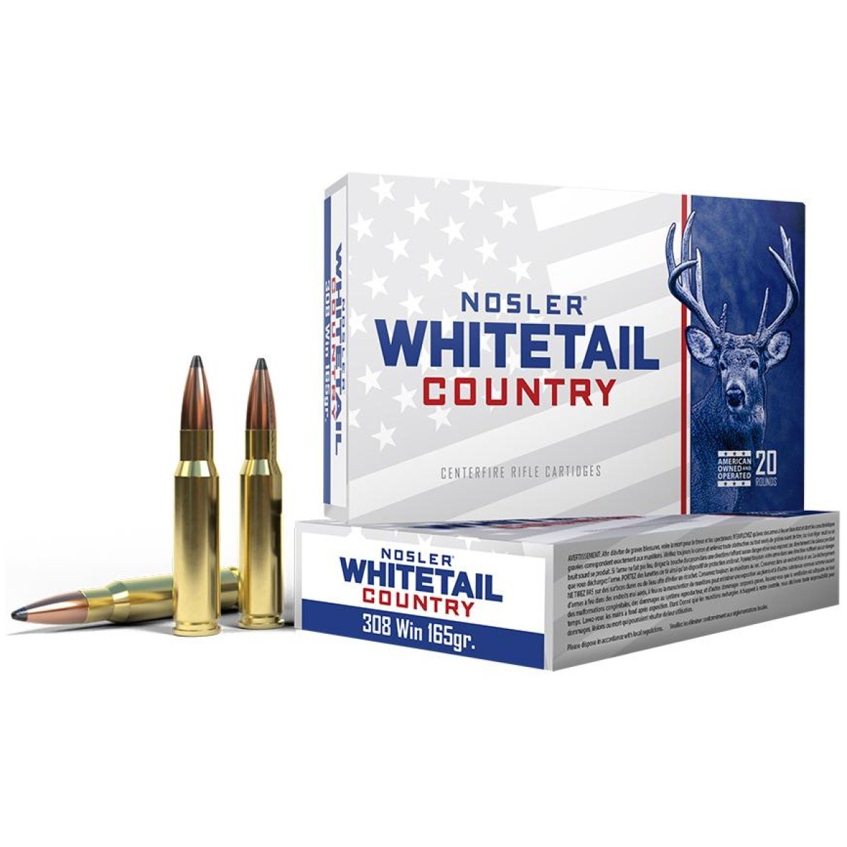 No401201. Jpg - nosler whitetail country rifle ammunition. 308 win 165gr sp 2800 fps 20/ct - no401201