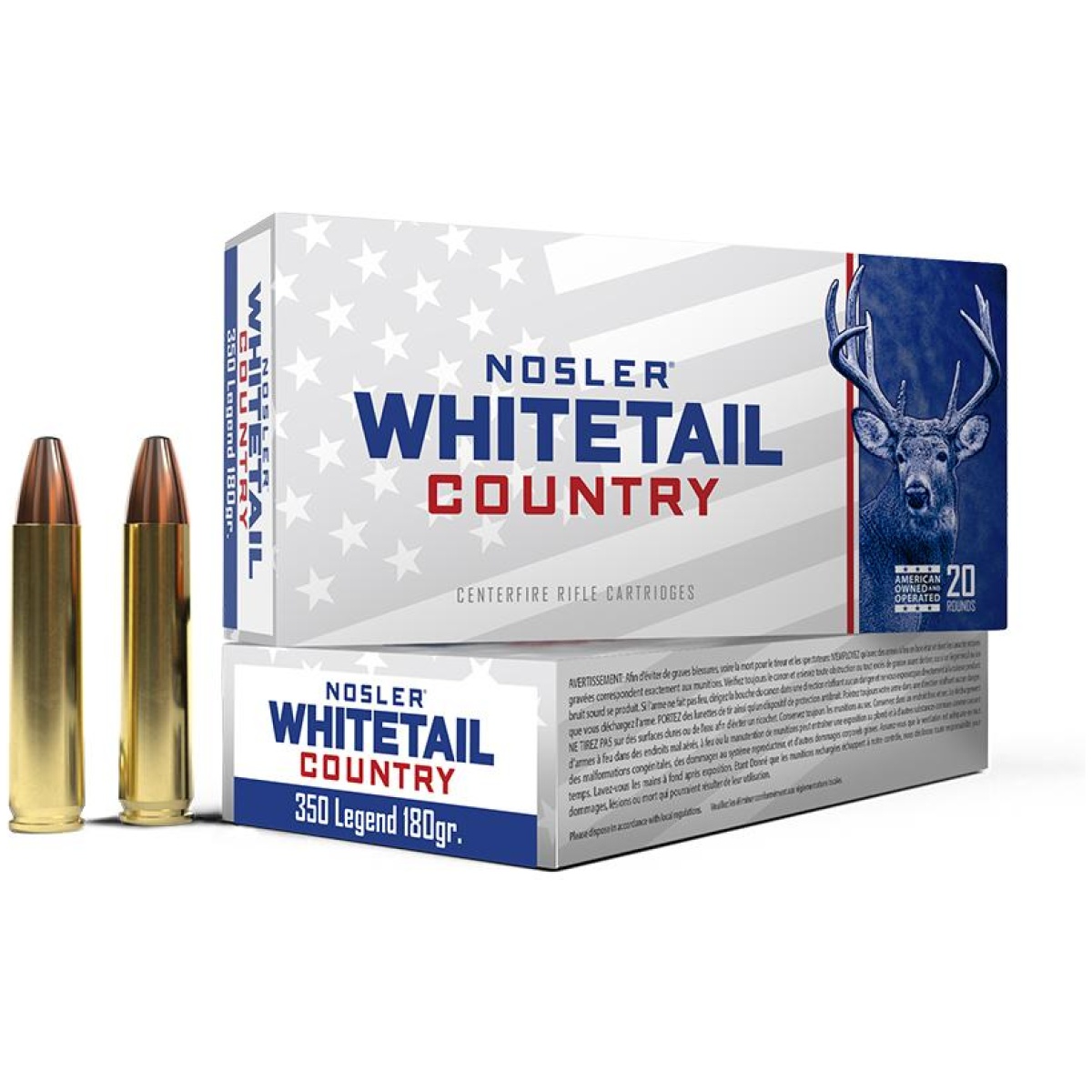 No401301. Jpg - nosler whitetail country rifle ammunition 350 legend 180gr lfn 2100 fps 20/ct - no401301