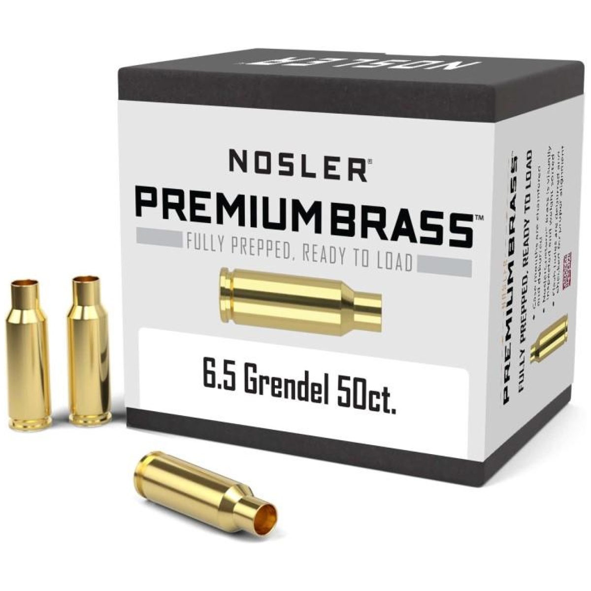 No44916-1. Jpg - nosler unprimed brass rifle cartridge cases 50/ct 6. 5mm grendel - no44916 1