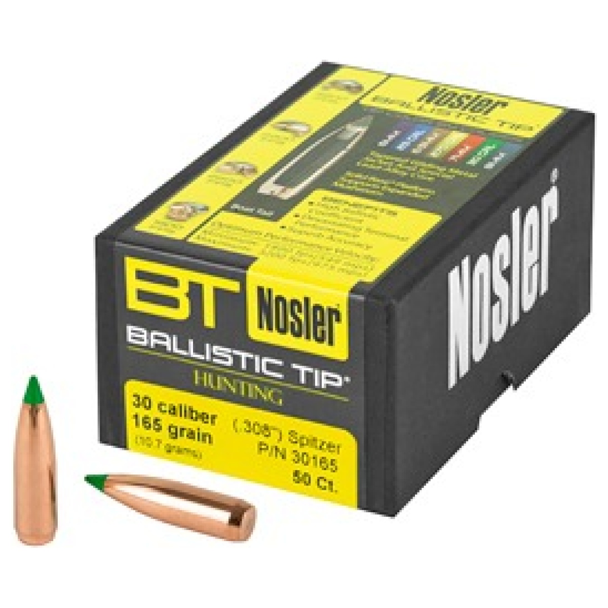 Nosb30165_1. Jpg - nosler 30 cal 165gr 50ct - nosb30165 1