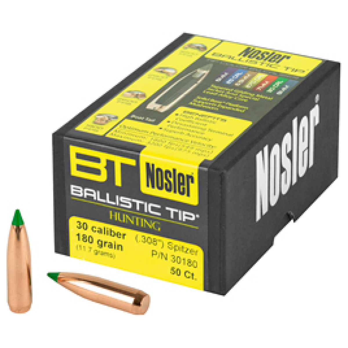 Nosb30180_1. Jpg - nosler 30 cal 180gr 50ct - nosb30180 1