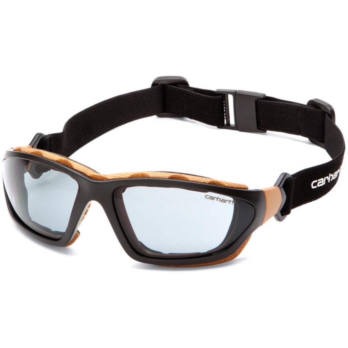 Pichb420dtp-1. Jpg - pyramex carhartt carthage shooting glasses black and tan with grey anti-fog lens - pichb420dtp 1