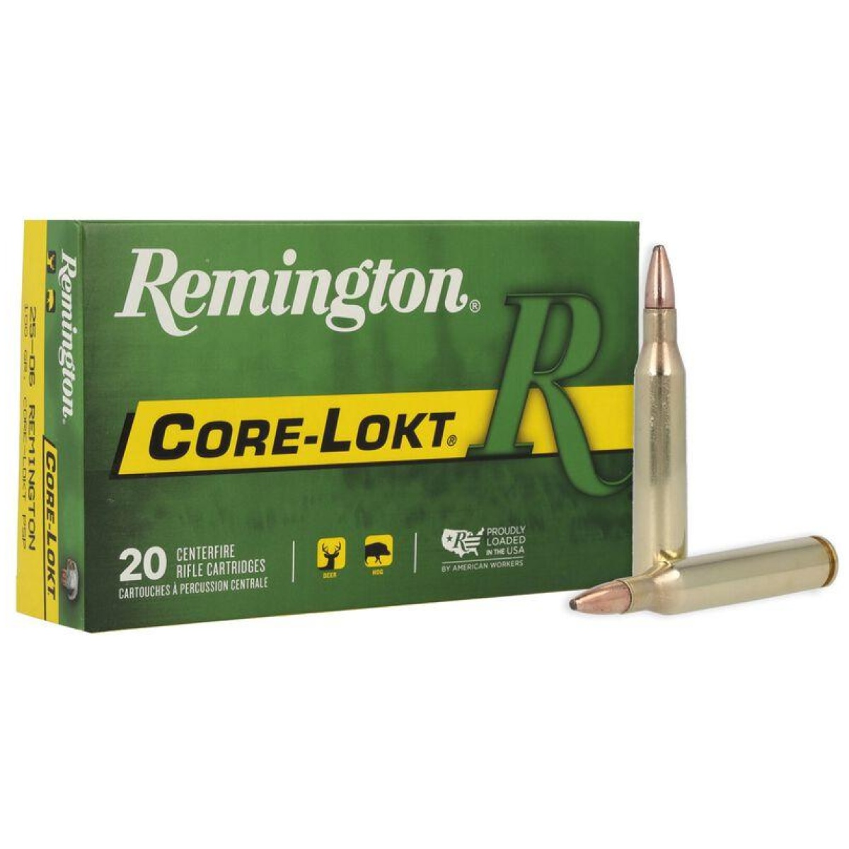 Rt21507-1. Jpg - remington core-lokt rifle ammunition. 25-06 rem 100 gr psp 3230 fps 20/ct - rt21507 1