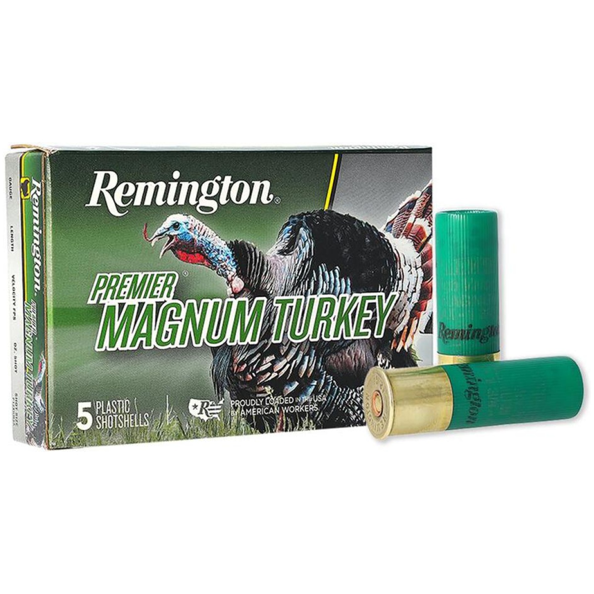 Rt26803. Jpg - remington premier magnum turkey loads 12 ga 3 in 2 oz #5 1175 fps 5/ct - rt26803