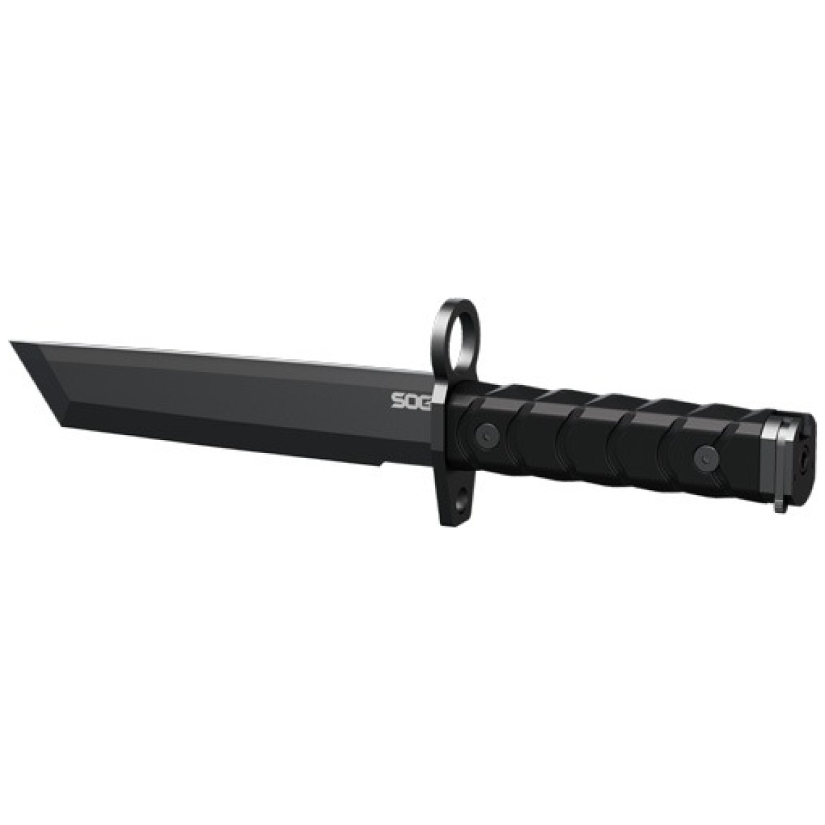 Sogby1001bx. Jpg - sog knife boyonet 7" tanto - blade black/black w/sheath - sogby1001bx