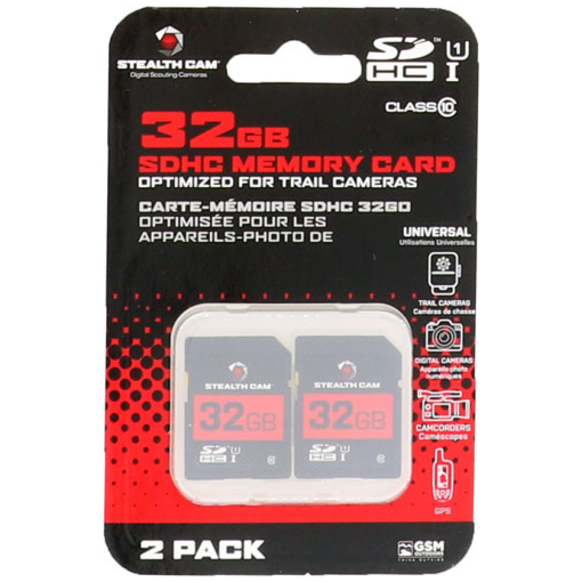 Stc32gb2pk_pkg. Jpg - stealth cam sdhc memory card - 32gb 2pk super speed class 10 - stc32gb2pk pkg