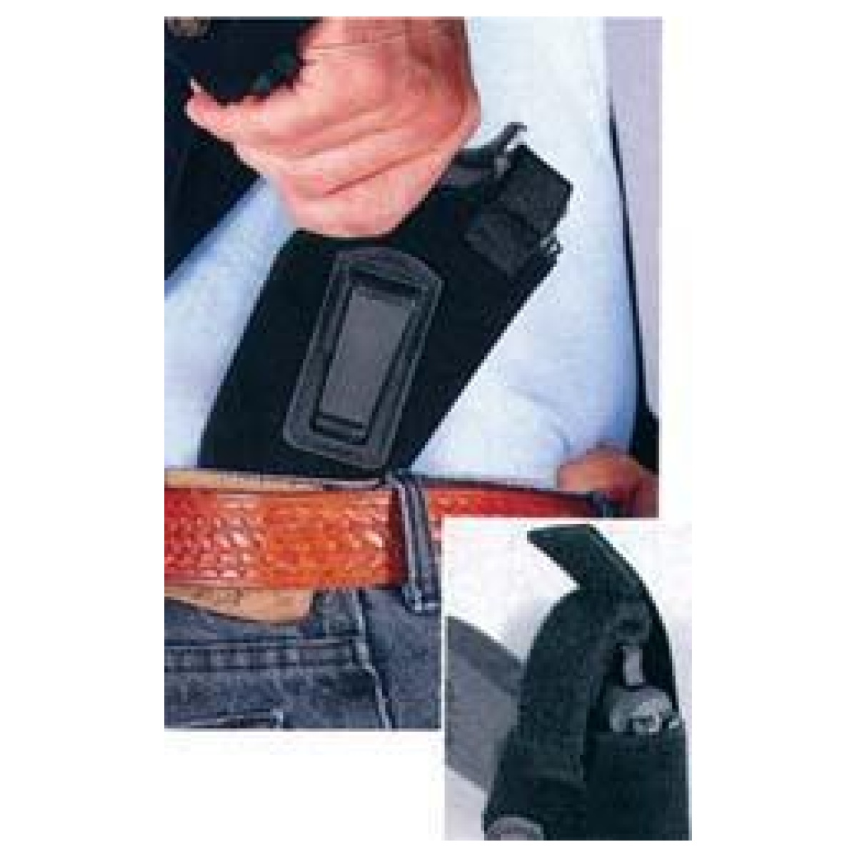 Um76021. Jpg - uncle mike's sidekick inside-the-pant holsters with retention strap fits 4" med. Da revolvers - right hand - um76021