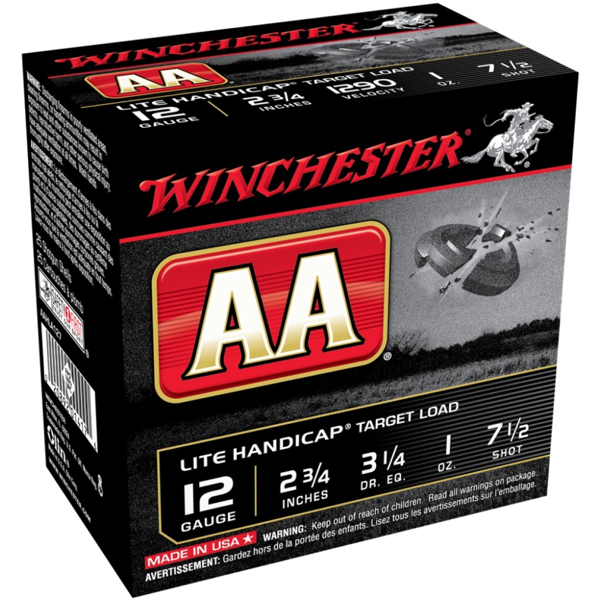 Wnaahla127-1. Jpg - winchester aa target shotshells 12 ga 2-3/4" 1 oz 1290 fps #7. 5 25/ct - wnaahla127 1