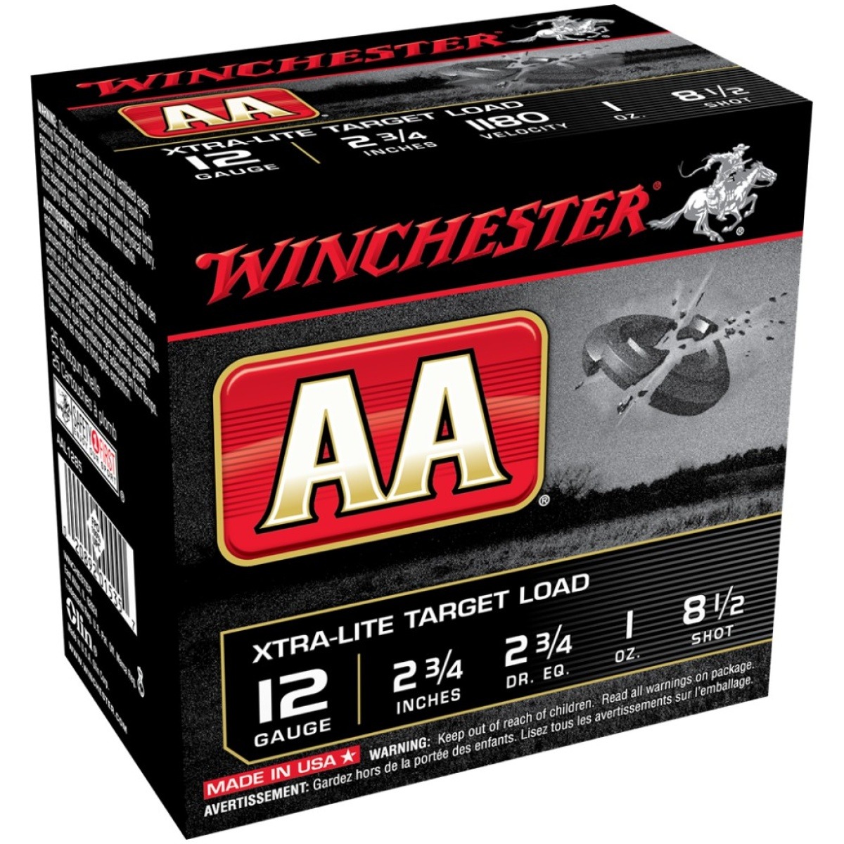 Wnaal1285-1. Jpg - winchester aa target 12 ga 2 3/4" 1 oz #8. 5 1150 fps - 25/ct - wnaal1285 1