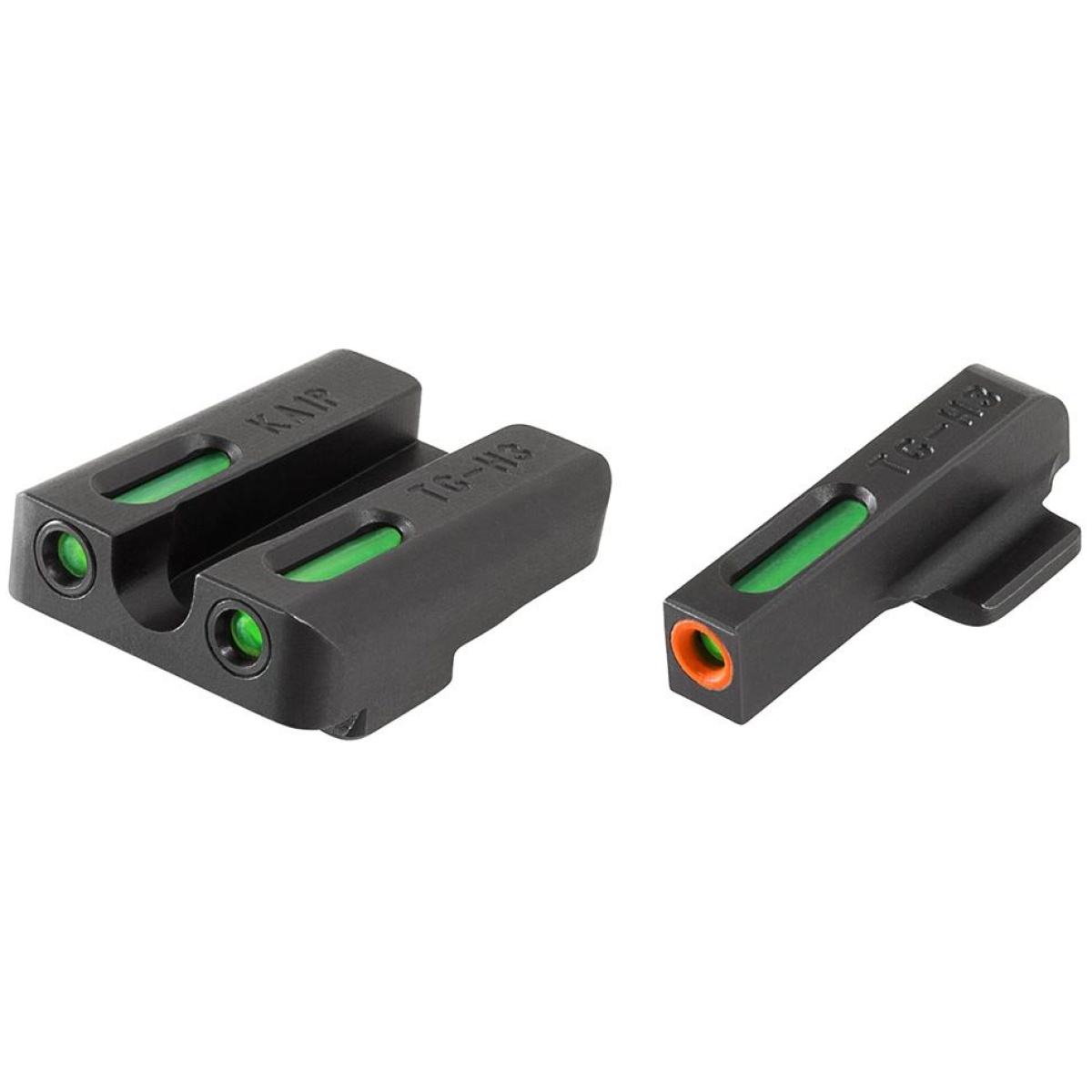 Xrtg13ka1pc. Jpg - truglo tfx pro tritium/fiber-optic day/night sights fit kahr arms k mk p pm t &tpmodels with new dovetail (post 2004) - orange outline front/rear - xrtg13ka1pc