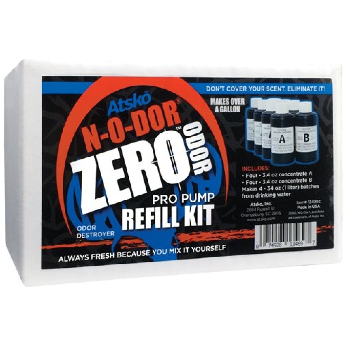 13499z. Jpg - atsko zero n-o-dor oxidizer - pro pump refill kit makes 1gal - 13499z