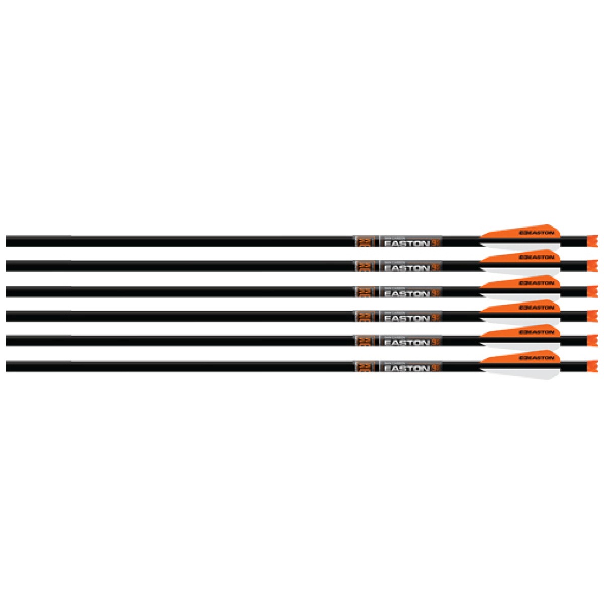 230077. Jpg - easton xbow bolt 9mm carbon - 22" w/3" vanes half moon 6-pk - 230077