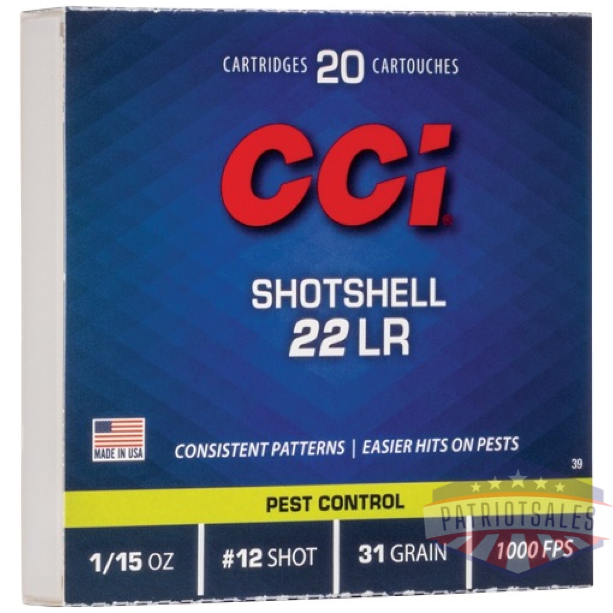 A0039_2. Jpg - cci shotshell 22lr 31gr #12 - shot 1000fps 20rd 100bx/cs - a0039 2