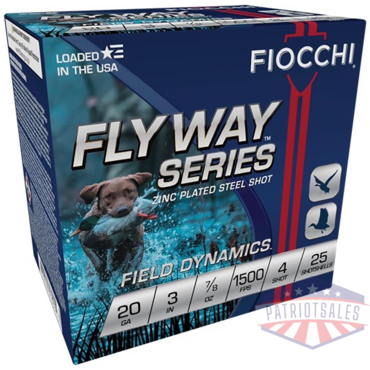 A203st4. Jpg - fiocchi flyway 20ga 3" 7/8oz - #4 1500fps 25rd 10bx/cs - a203st4