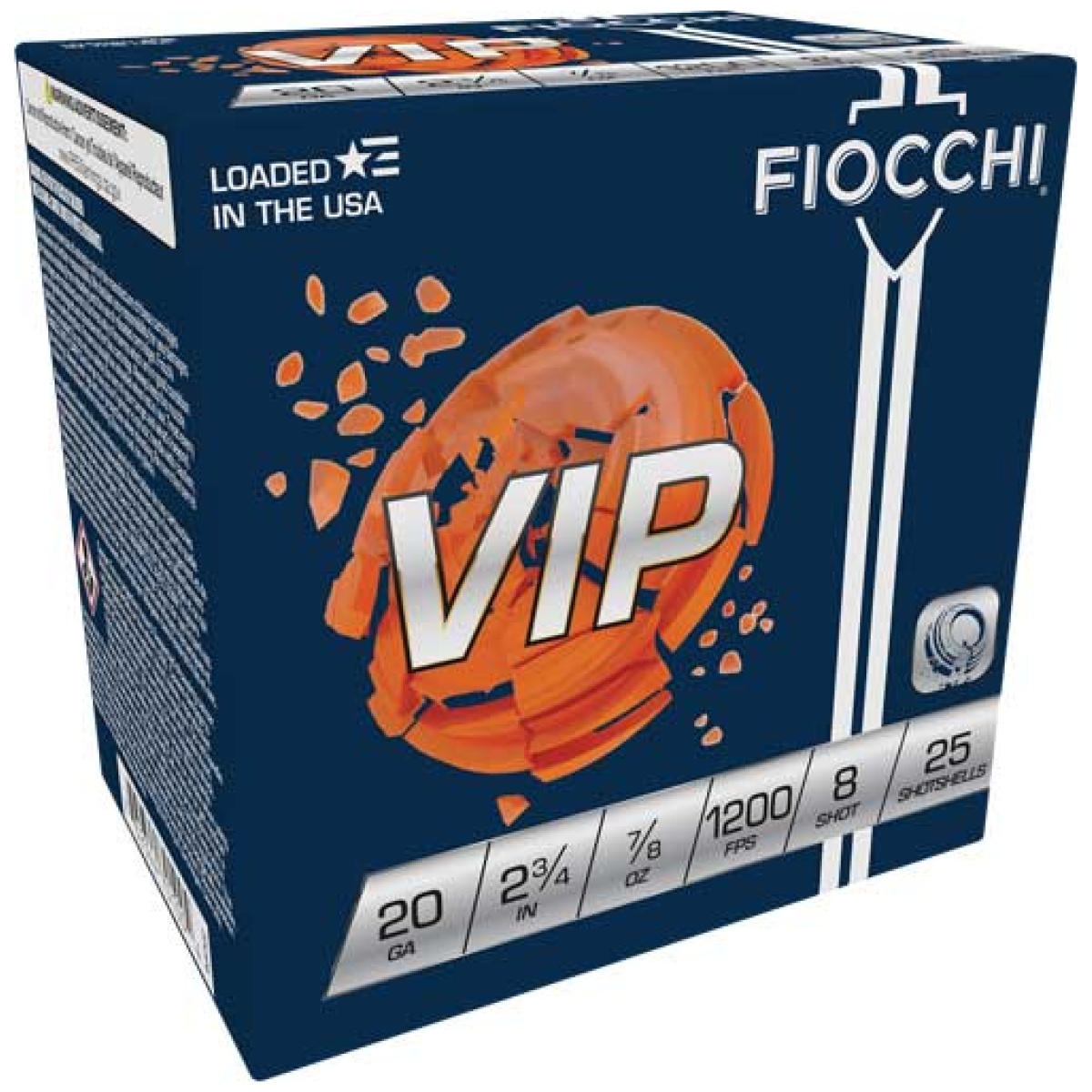 A20vip8. Jpg - fiocchi vip 20ga 2. 75" 7/8oz - #8 1200fps 250rd case lot - a20vip8