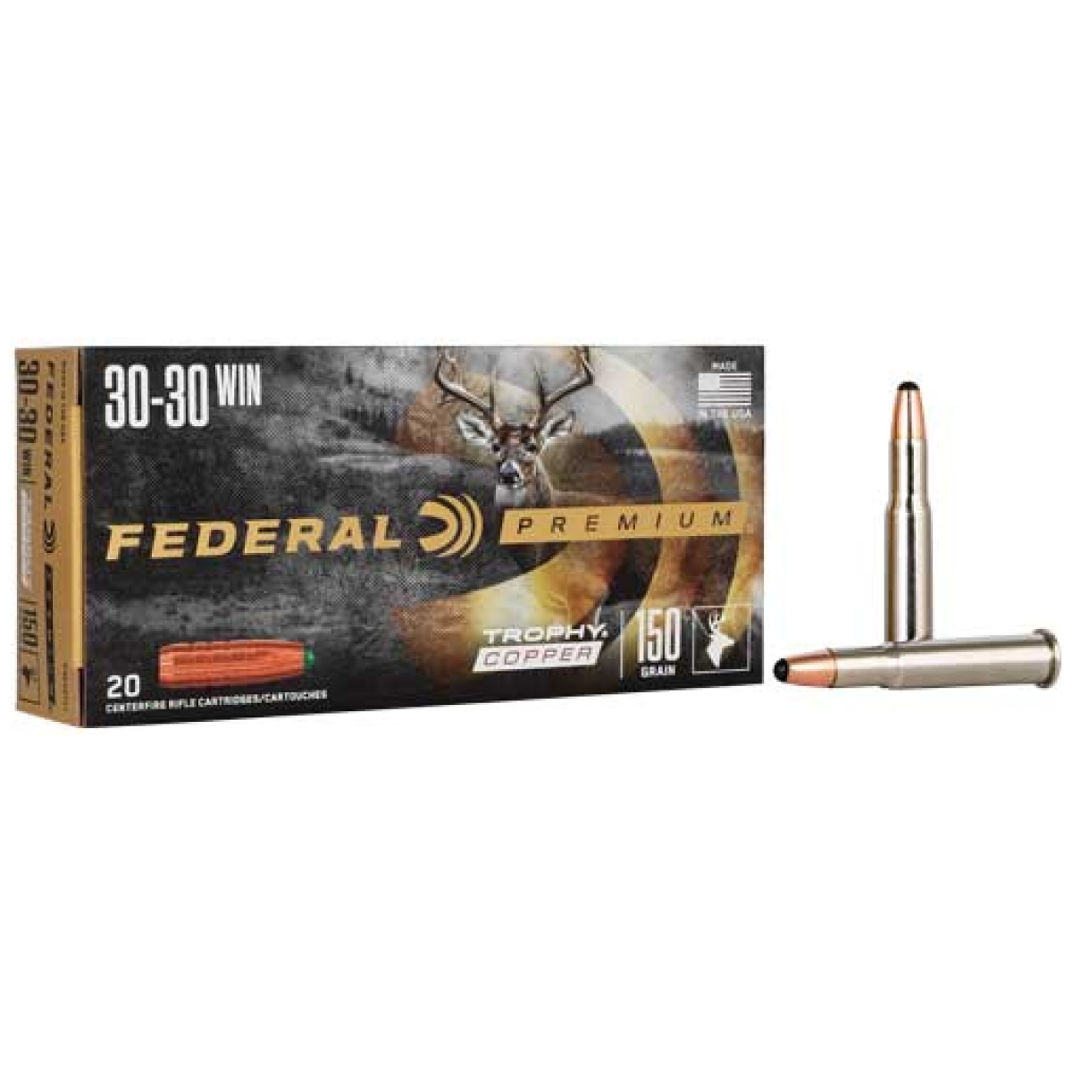 Ap3030tc1. Jpg - federal 30-30 win 150gr - trophy copper 20rd 10bx/cs - ap3030tc1