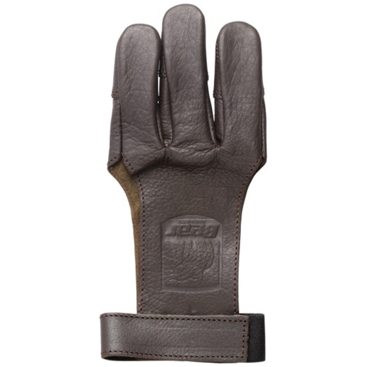 Asg101l. Jpg - bear archery leather shooting - glove 3-finger ambidextrous lg - asg101l