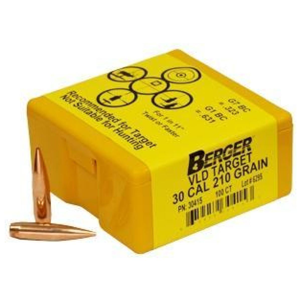 Bb30415. Jpg - berger match grade target bullets. 30 cal. 308" 210 gr vld target 100/box - bb30415