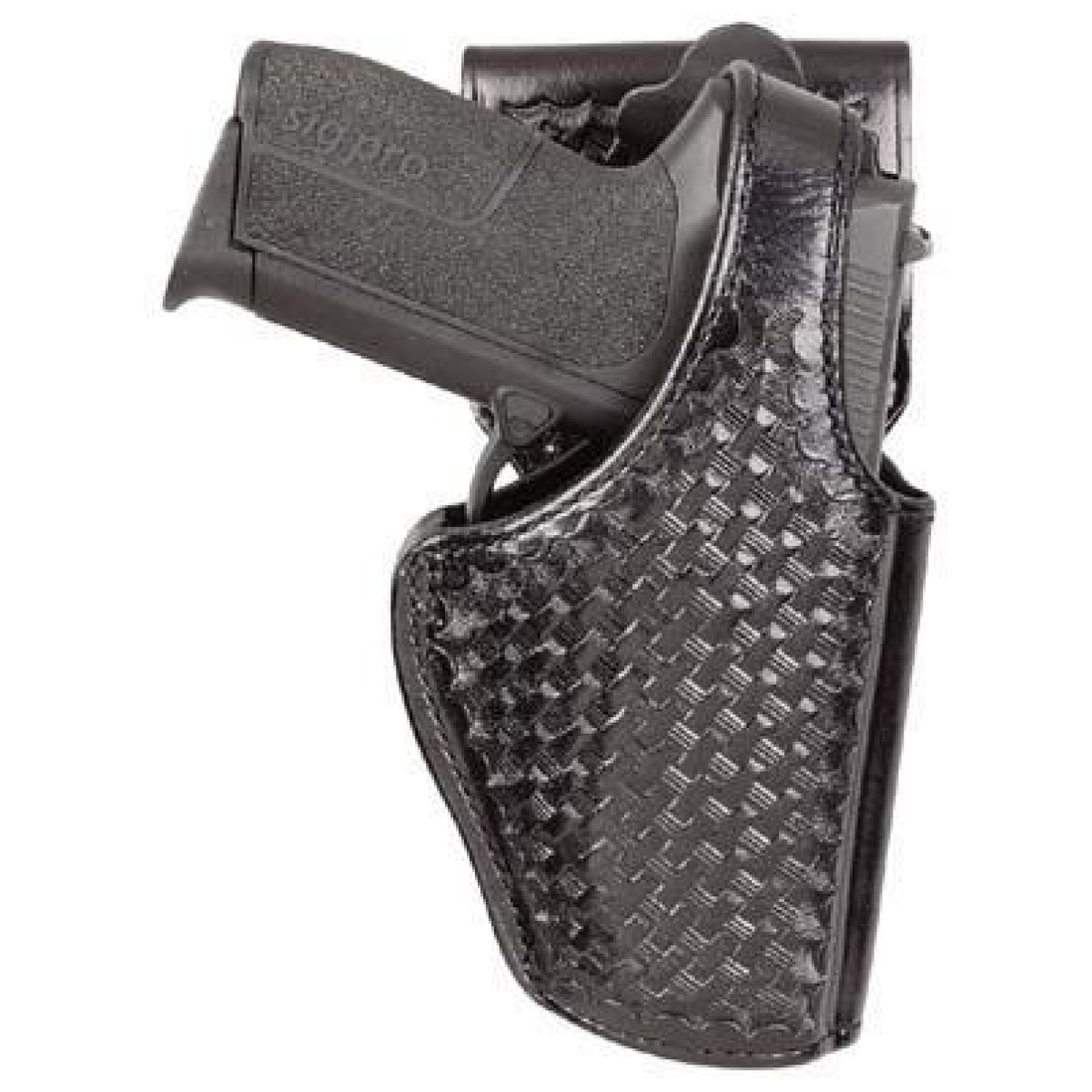 Bi19334. Jpg - bianchi model 397 tornado slr holster s&w 4006. 40 cal. Right hand plain black - bi19334