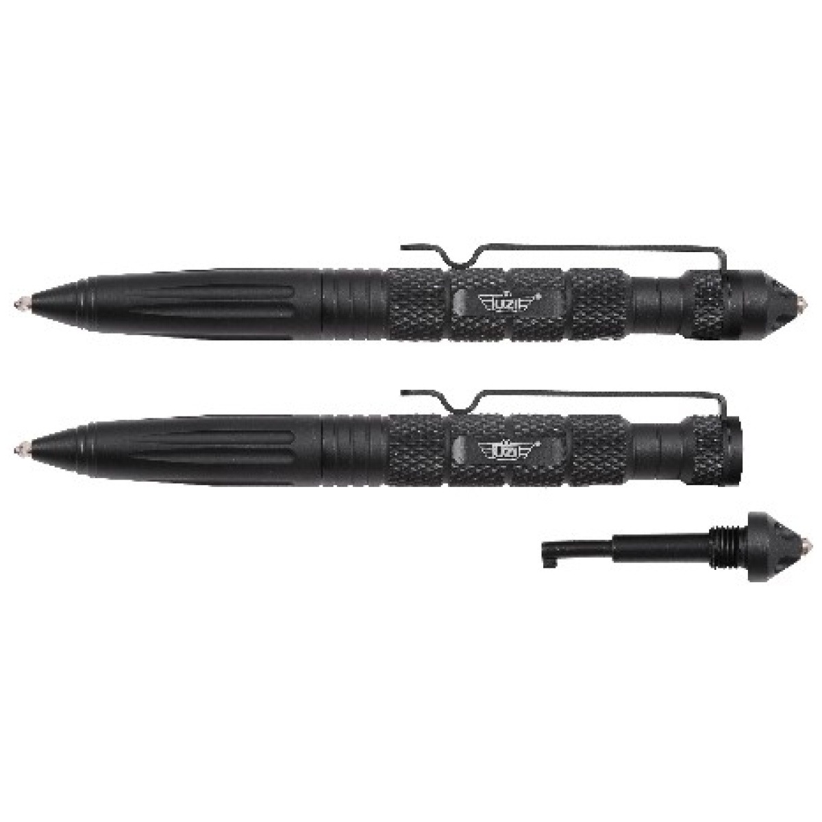 Cc-uzitacpen6bk. Jpg - uzi defender tactical pen w/ glassbreaker & cuff key - cc uzitacpen6bk