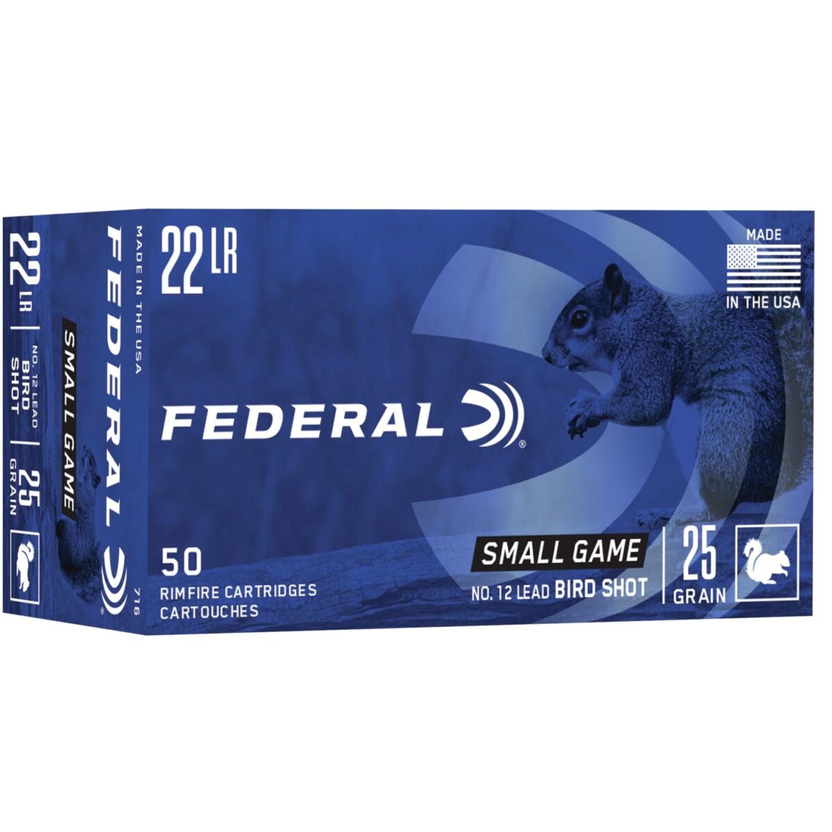 Fa716_1-2. Jpg - federal game-shok rimfire ammunition. 22 lr 25 gr #12 bird shot 50/box - fa716 1 2