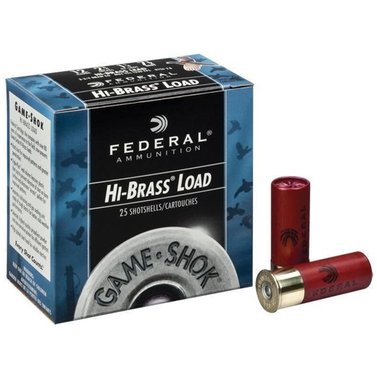 Fah1264. Jpg - federal game-shok upland game - hi brass load - 12ga 2-3/4" 1-1/4oz. #4-shot 25/box - fah1264