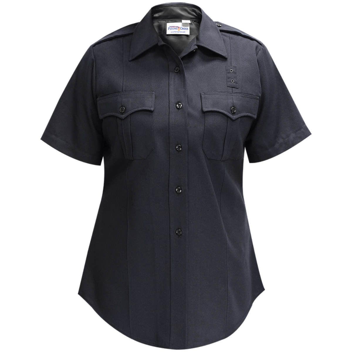 Flc-157r848634. Png - justice women's short sleeve shirt w/ traditional collar - lapd navy - flc 157r848634